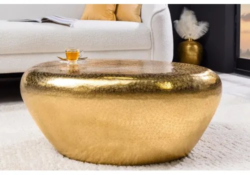 Konferenčný stôl Stone 44852 75x52cm Gold - Komfort-nábytok