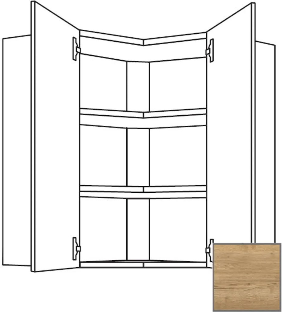 Kuchynská skrinka horní Naturel Sente24 rohová 60x72x35 cm dub sierra 405.WE601L