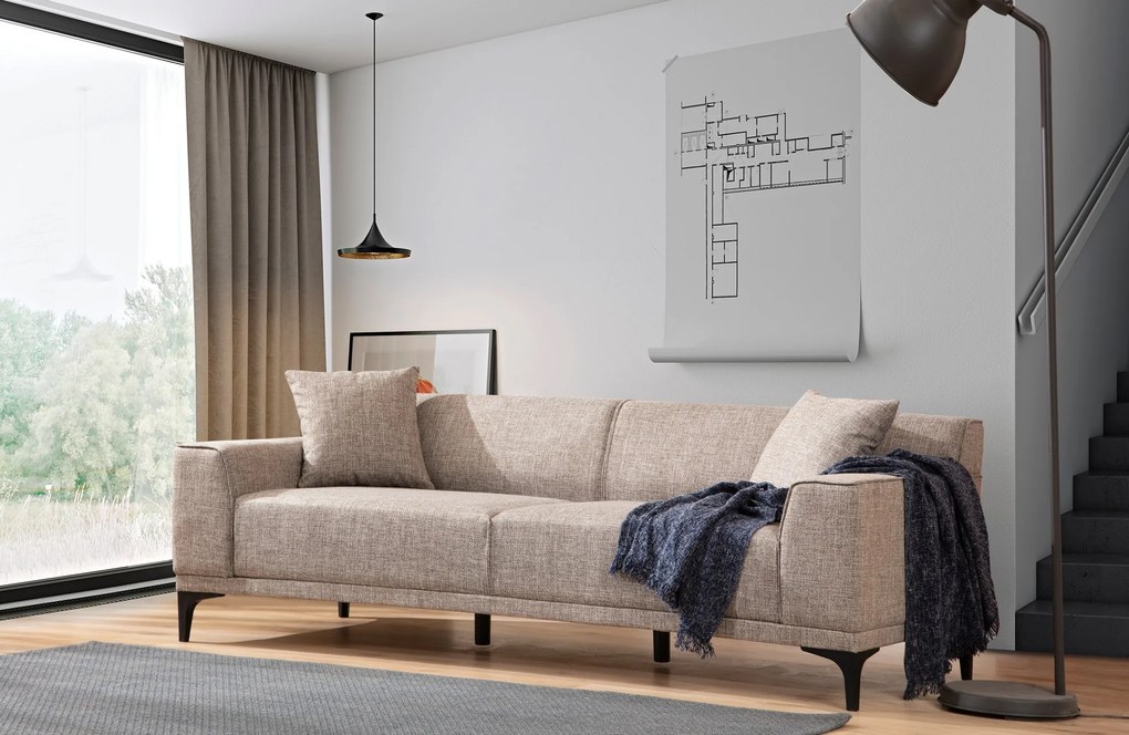 Trojmiestna pohovka Aria 212 x 69 cm, plavá