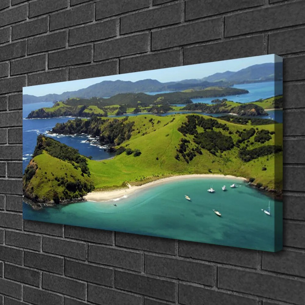 Obraz na plátne More pláž les príroda 125x50 cm