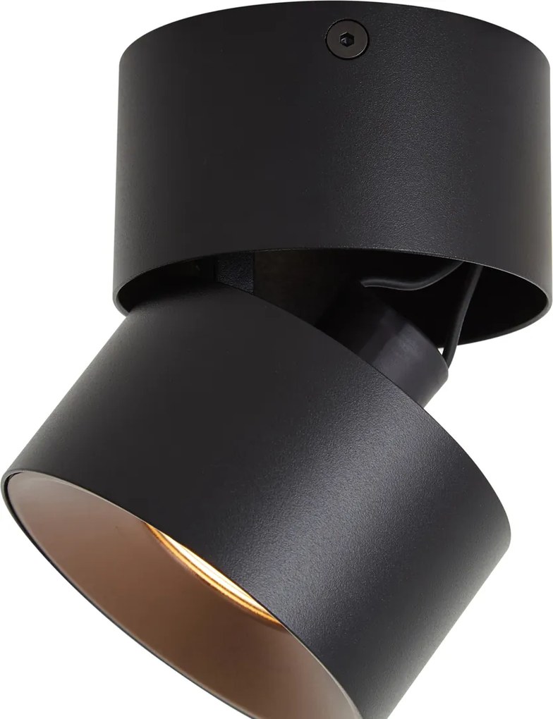 Moderné prisadené bodové svietidlo čierne GU10 50mm naklápacie - Echo