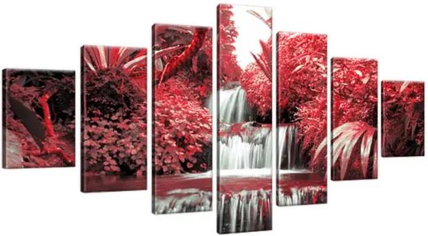 Obraz na plátne Vodopád v červenej prírode 210x100cm 2539A_7A