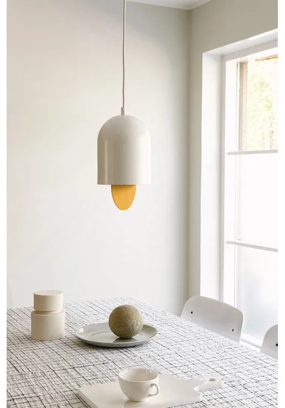 Závesná lampa Aarre S, bielo-zlatá