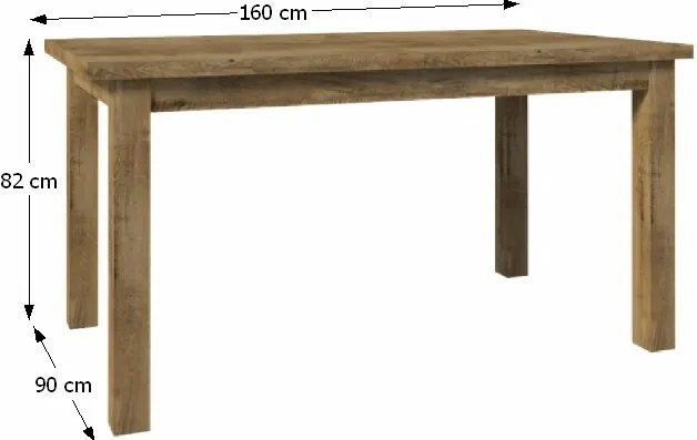 Jedálenský stôl Montana STW - dub lefkas tmavý