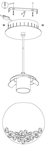 Eglo 93708 - LED závesné svietidlo MONTEFIO 1 LED/5W/230V