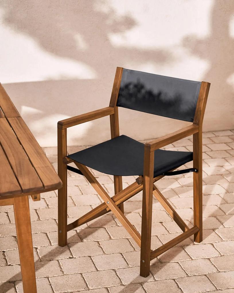 Záhradná stolička ahnian čierna MUZZA