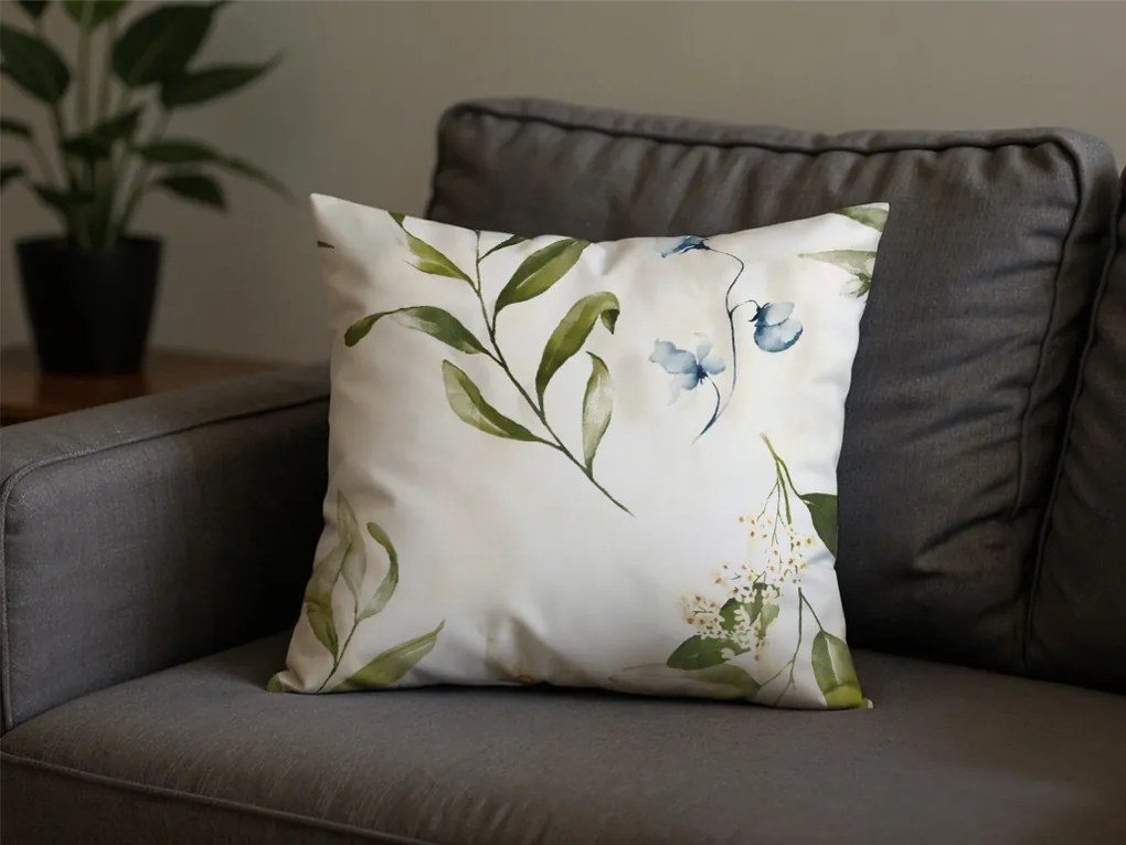 Sada 2 ks dekoračných obliečok na vankúš z mikrovlákna KARDA 45x45 cm, biely