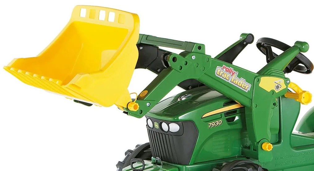 Šliapací traktor nakladač Rolly Toys John Deere Farmtrac zelený