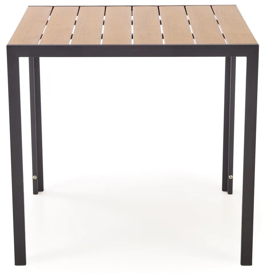 Záhradný stôl Fierro 80 cm hnedý/čierny