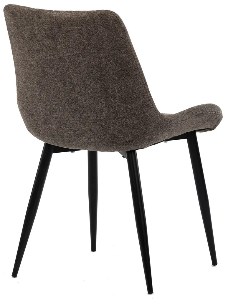 Autronic - Jídelní židle, hnědá látka, černý kov - DCL-218 BR2 VÝPRODEJ