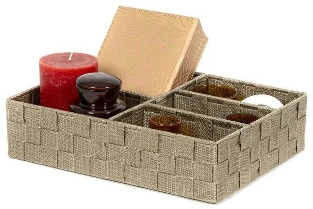 Organizér Compactor TEX 32 x 25 x 8 cm, 5 dielov, biela