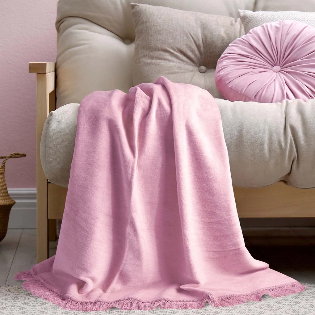 BAVLNENÁ DEKA COTTON CLOUD 150X200 CM SVETLOFIALOVÁ