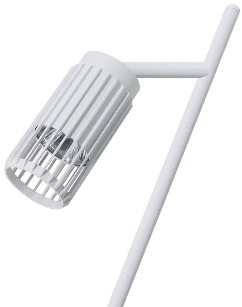 Stolná lampa Vertical, 1x biele kovové tienidlo, w