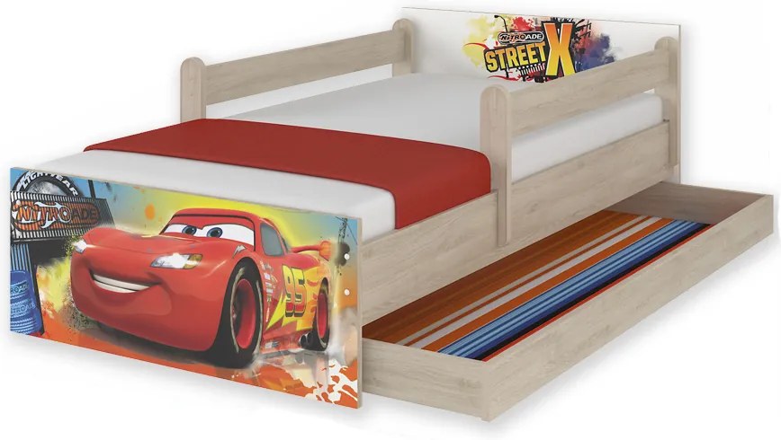 DO Cars Max XL detská posteľ Disney 180x90 Variant úložný box: Bez úložného boxu