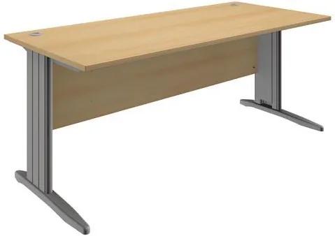Kancelársky stôl System, 180 x 80 x 73 cm, rovné vyhotovenie, dezén buk