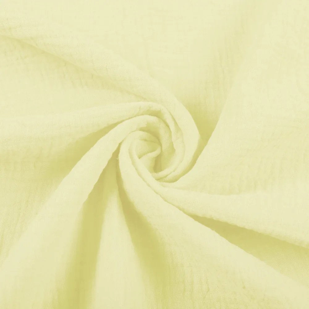 Biante Mušelínová plienka/dečka Nature MSN-071 Svetlá vanilkovo žltá - ZVÝHODNENÁ SADA 3 KS 120x120 cm - Sada 3 ks