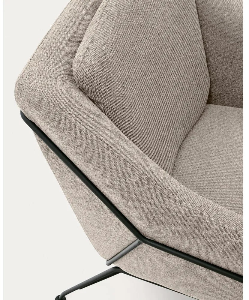 Béžové kreslo Brida – Kave Home