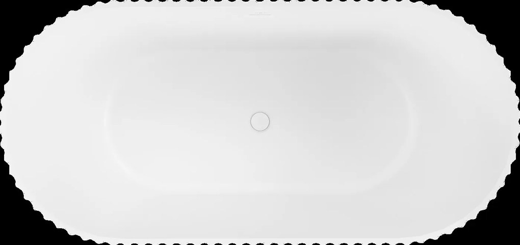 Mexen Paola, voľne stojaca vaňa, drážkovaná, 170 x 80 cm, biela matná, 52721708001-SS