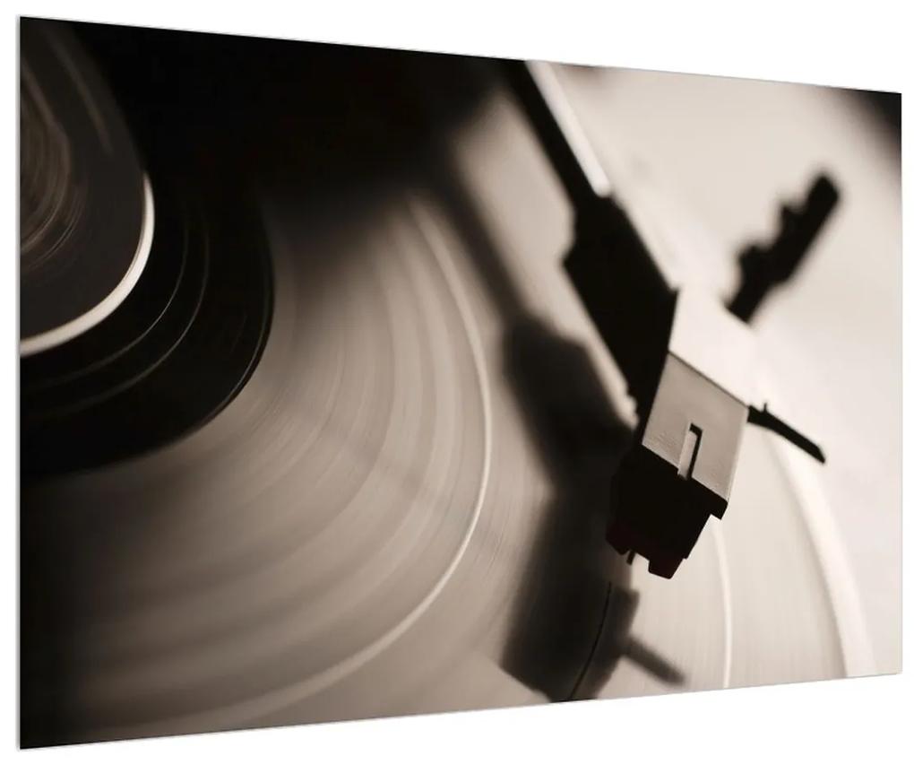 Detailný obraz gramofónovej platne (90x60 cm)
