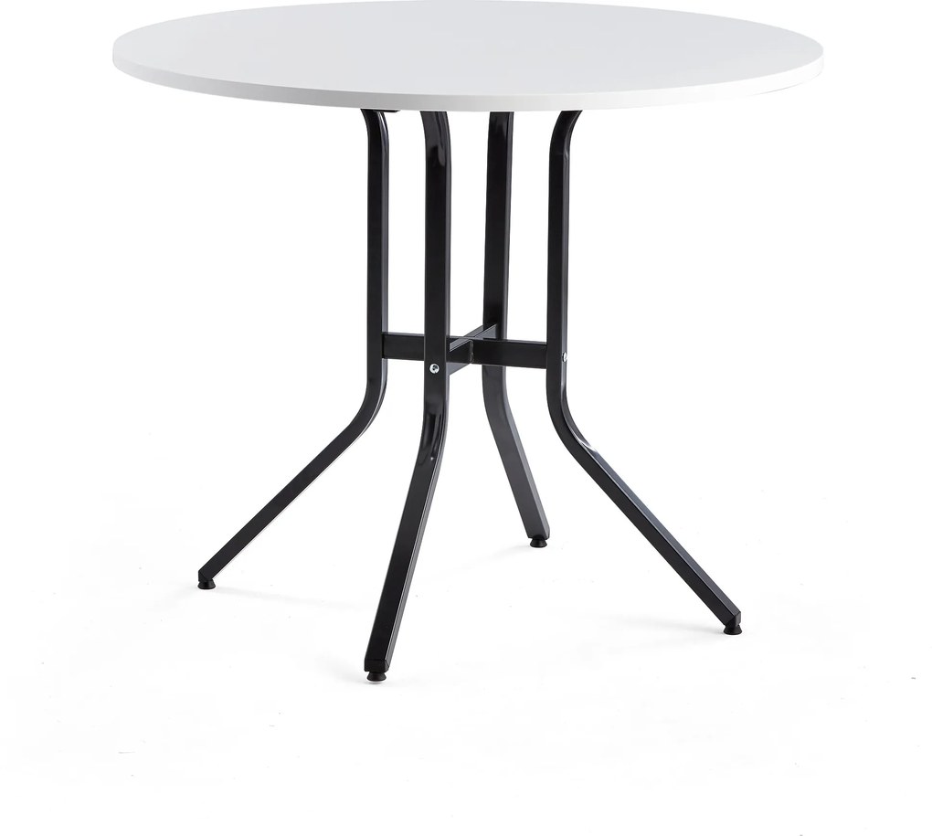 Stôl Various, Ø1100x900 mm, čierna, biela