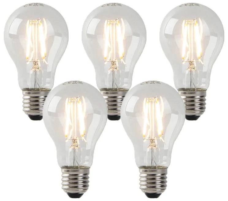 Sada 5 LED žiaroviek E27 číre 3W 250lm 2200K