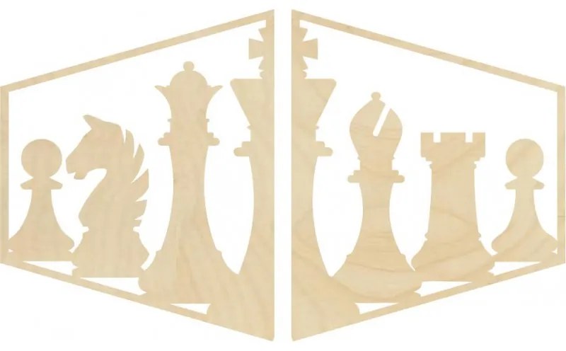 Elegantný obraz na stenu šachové figúrky - MIVAL | SENTOP PR0417 plywood