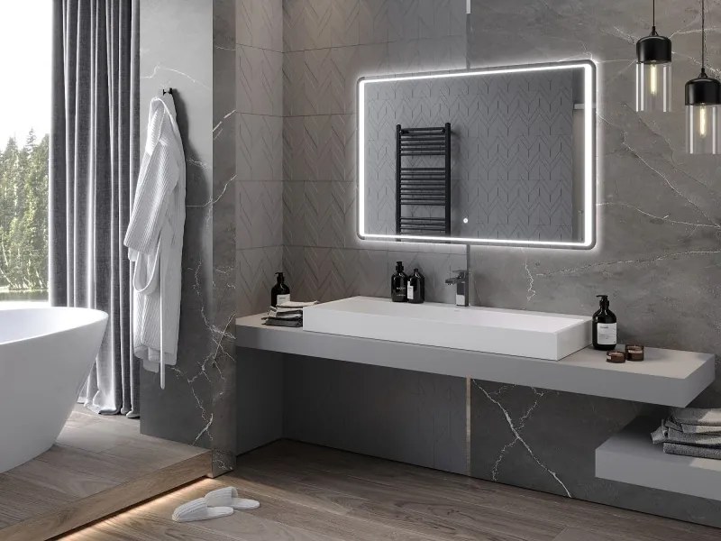 Mexen Zusa osvetlené zrkadlo do kúpeľne 120 x 80 cm, LED 6000K, protihmla - 9808-120-080-611-00