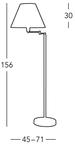 Kolarz 264.41.6 - Stojacia lampa HILTON 1xE27/60W/230V