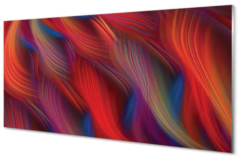 Sklenený obraz Farebné pruhy fraktály 120x60 cm