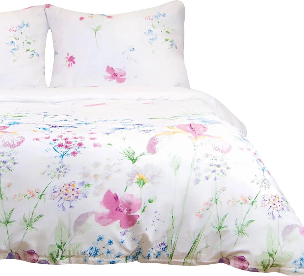 BAVLNENÉ OBLIEČKY COTTONLOVE 180X200 CM, 2KS 70X80 CM KVETY