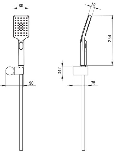 Deante NGA_N41K - Sprchová súprava ALPINIA čierna