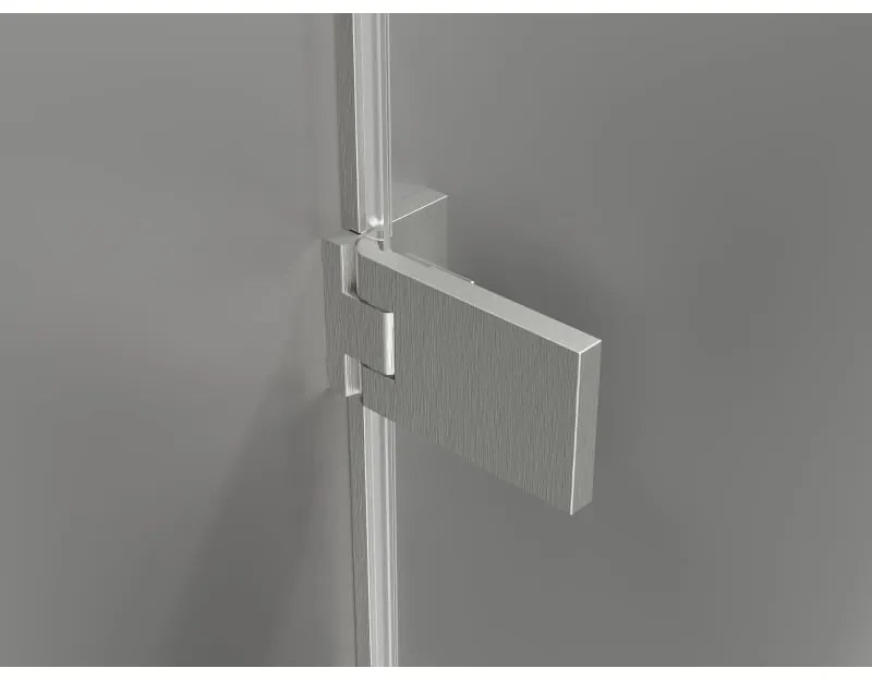 Mexen Lunar-F Duo, skladací sprchový kút 85 x 75 cm, 8mm číre sklo, oceľový profil, 836-085L-075P-97-00