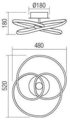 Redo 01-2189 - LED Stmievateľné stropné svietidlo SINTRA LED/40W/230V