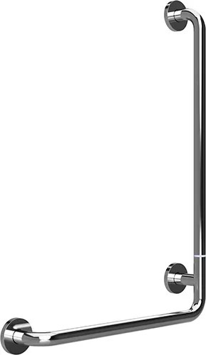 Bemeta Design HELP: Madlo, 890 mm, v tvare L, pravé, skladané, s krytkou, nerez, lesk - 301153041