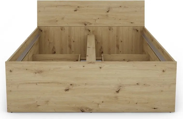 Posteľ so zásuvkami Carlos 140x200, dub artisan