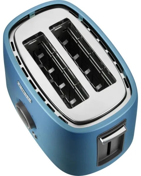 Sencor - Hriankovač s dvoma štrbinami a ohrievacím roštom 1000W/230V modrý