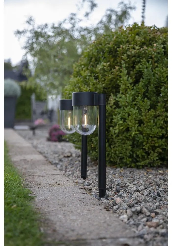 Súprava 2 vonkajších solárnych LED svietidiel Star Trading Cupolai, výška 30 cm