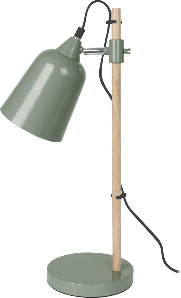 Zelená stolová lampa Wood-like