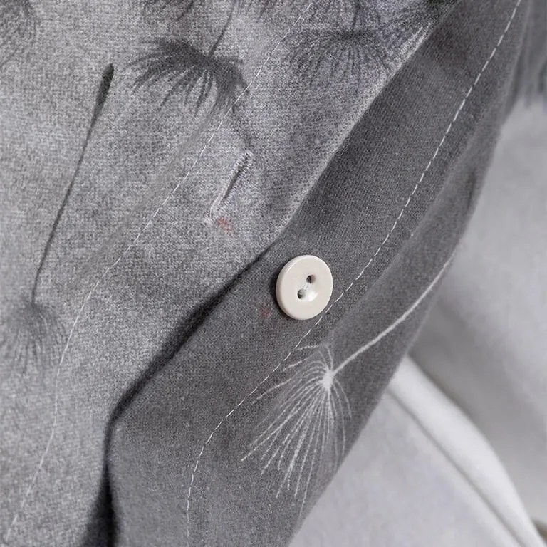 Flanelové posteľné obliečky PÚPAVA šedá