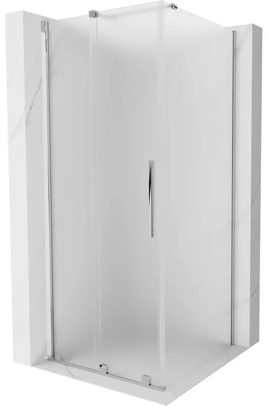 Mexen Velar, sprchový kút s posuvnými dverami 100 x 100 cm, 8mm sklo námraza, chrómová, 871-100-100-31-01