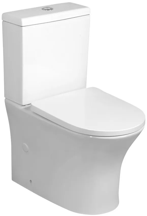 Bruckner Bruckner, LEON RIMLESS misa pre kombi WC, spodný/zadný odpad, biela, 201.421.4