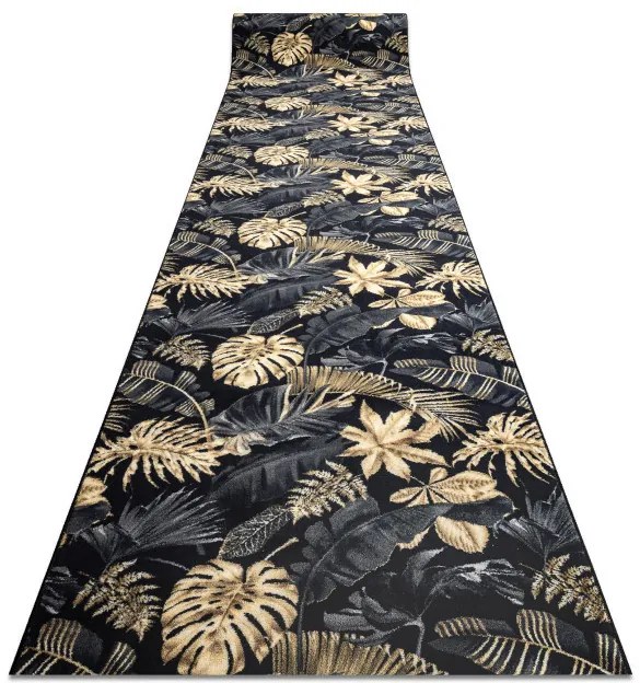 Protišmykový behúň MONSTERA Listy zlatý - Výpredaj