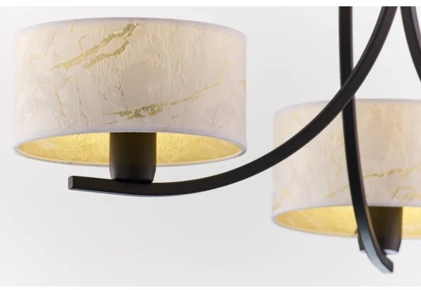 Jupiter 2103 - Luster na reťazi ARTHUR 3xE27/15W/230V biela/čierna/mramorový dekor