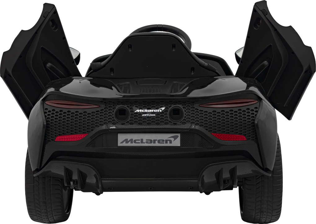Ramiz McLaren Artur batéria pre deti čierna + pohon 4x4 + diaľkové ovládanie + pomalý štart + EVA + LED Audio