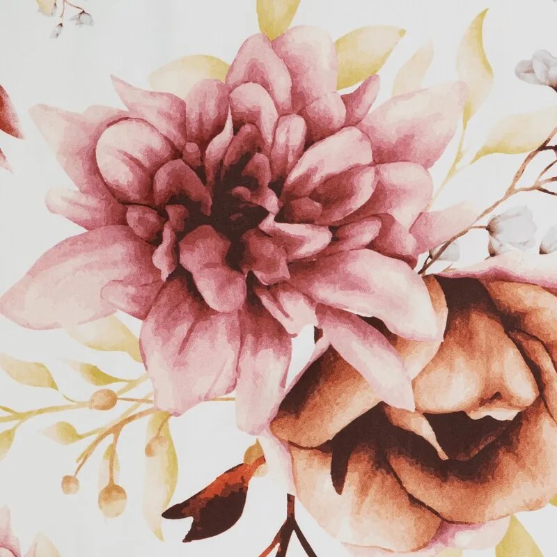 Dekorstudio Posteľná súprava so saténovou väzbou LEA 11 s motívom kvetov Rozmer posteľných obliečok: Šírka x Dĺžka: 200x220cm + 2 ks 70x80 cm