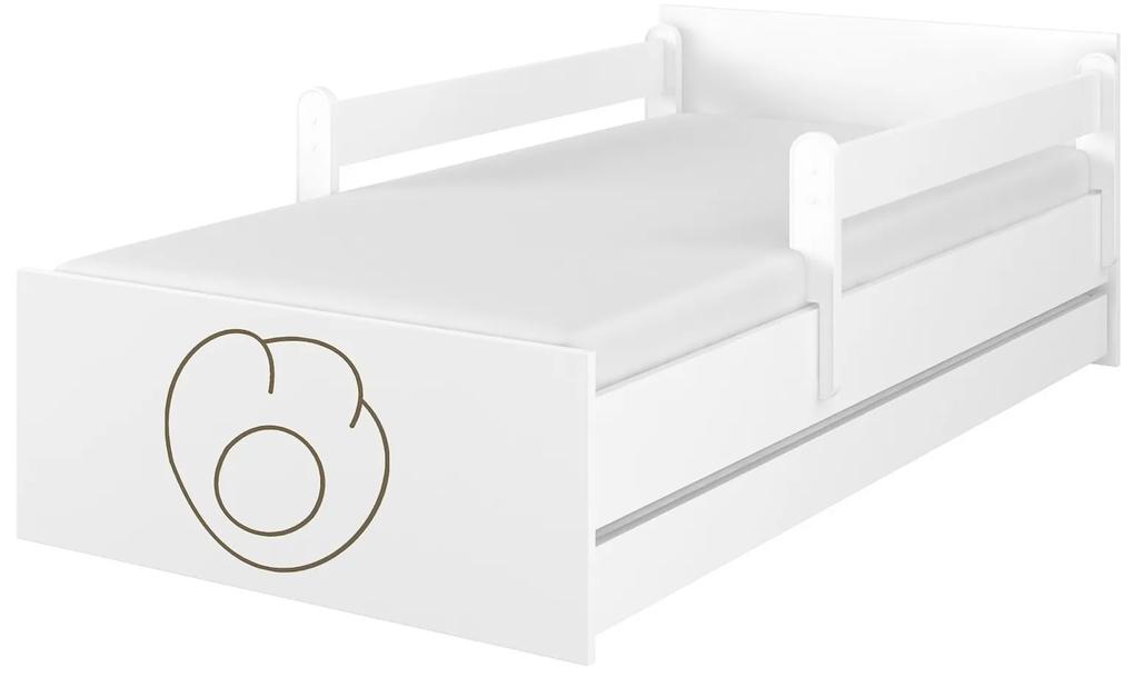 Raj posteli Detská posteľ " gravírovaná labka mačičky " MAX XL borovica nórska