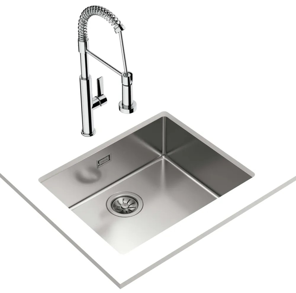 TEKA Be Linea RS15 50.40 X nerezový drez, spodná montáž, 540 x 440 mm, oceľ nerezová leštená, 115000005