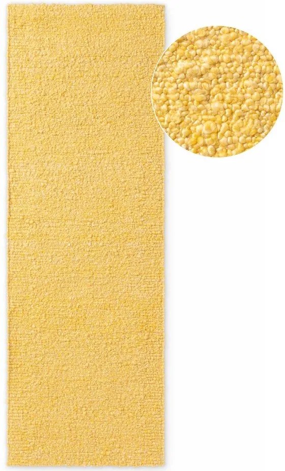 Žltý ručne tkaný behúň z materiálu buklé 80x200 cm Notting Hill Portobello – Ted Baker