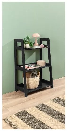 Livarno home Regál s 3 policami, čierna  (100392726)