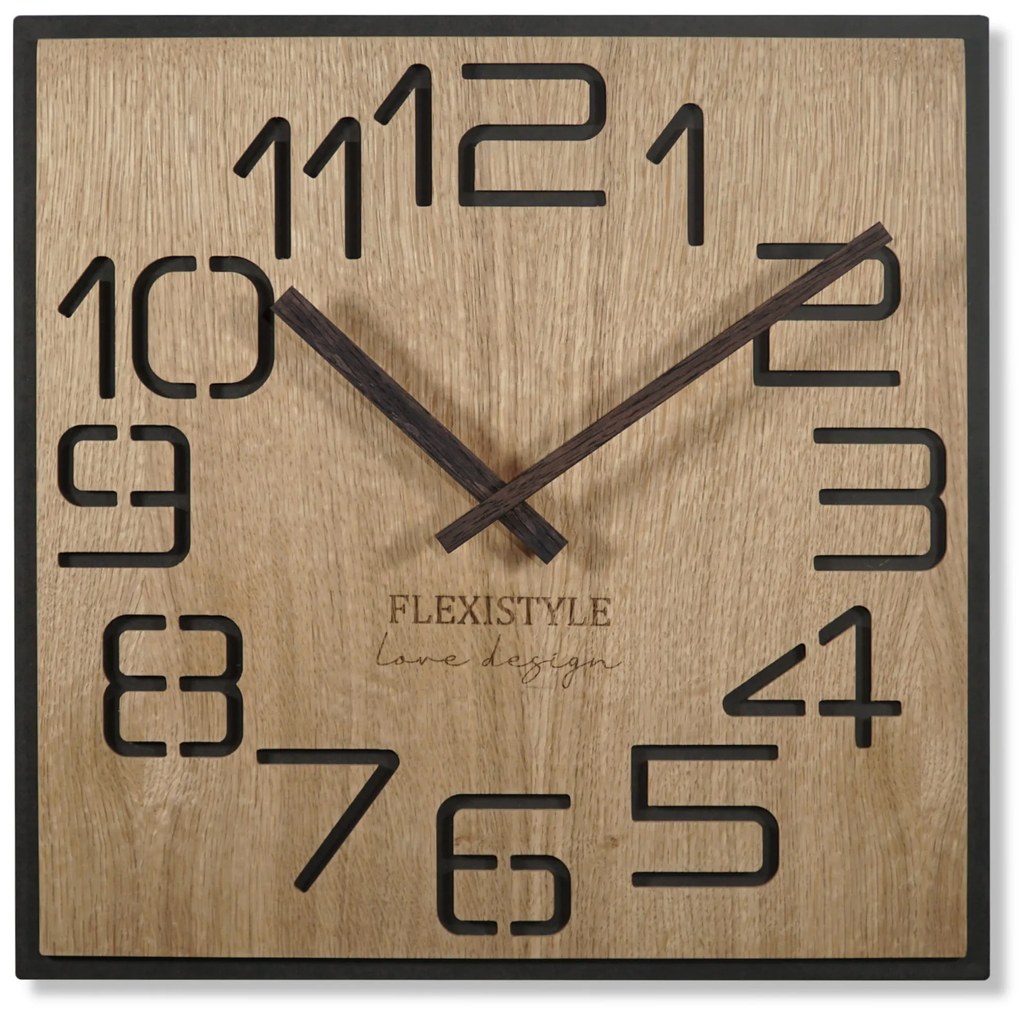 Dekorstudio Moderné drevené hodiny EKO Digits dubové - 50cm